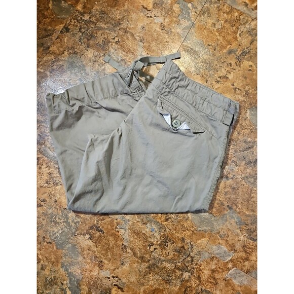 Vintage 90s Nike Sportswear Mid Rise Drawstring Capri Pants Size L Green (A136) - Picture 1 of 8